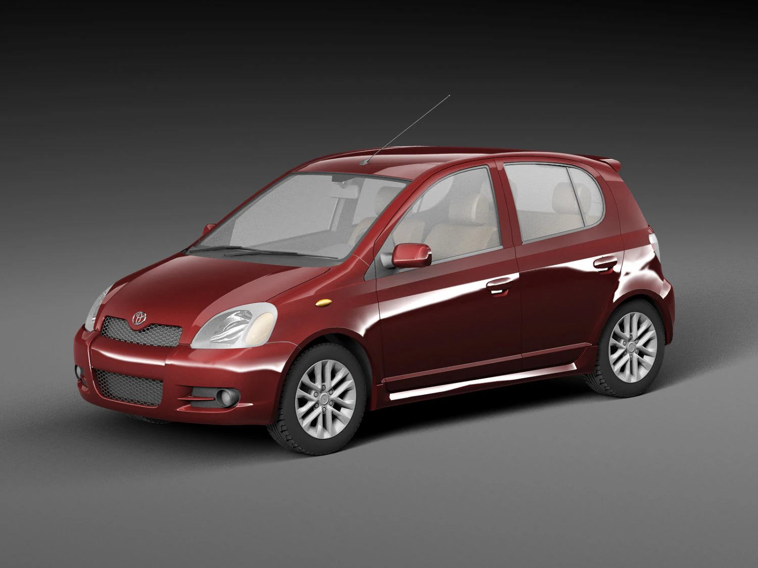 Toyota Vitz 3D Model .c4d .max .obj .3ds .fbx .stl .blend 