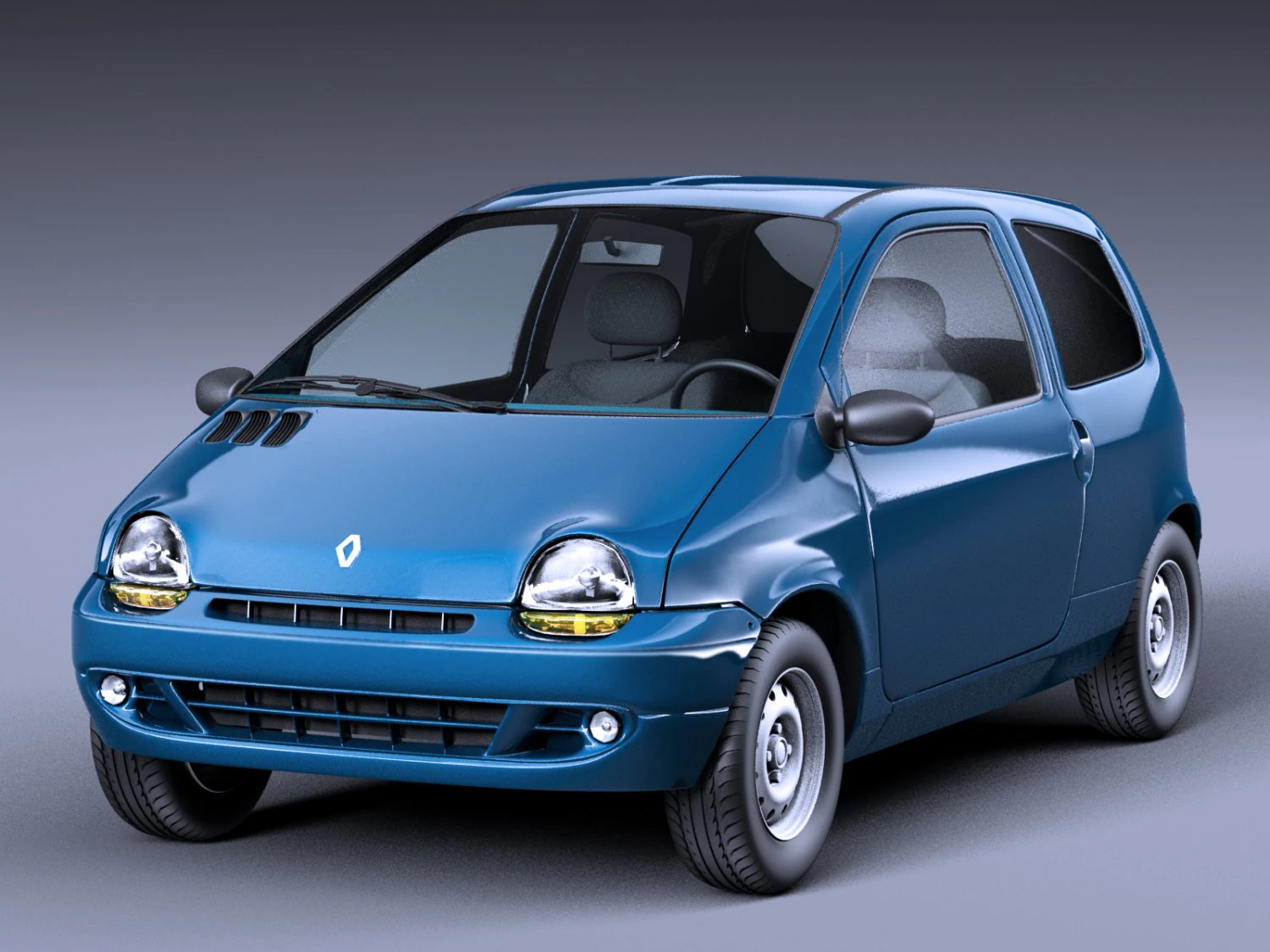 Renault Twingo 1993 3D Model .c4d .max .obj .3ds .fbx .stl .blend