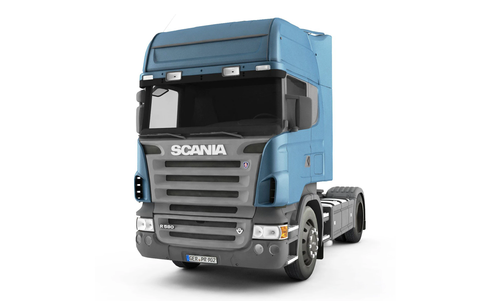 Truck Scania R580 3D Model .c4d .max .obj .3ds .fbx .stl .blend 