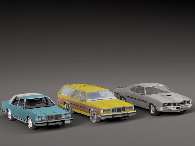 Complete Vehicle Pack cars Mercury Modelo 3D .c4d .max .obj .3ds .fbx .stl .blend 