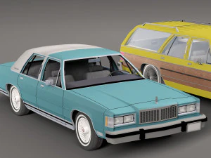 Повний пакет автомобілів Mercury 3D Модель