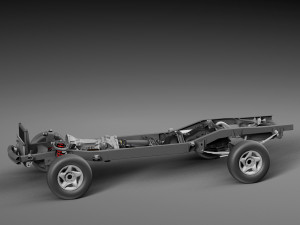 Chassis Toyota Tundra Pickup Modelo 3D