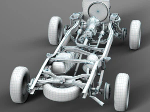 底盘 丰田坦途皮卡 3D 模型