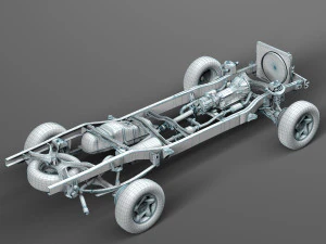 底盘 丰田坦途皮卡 3D 模型