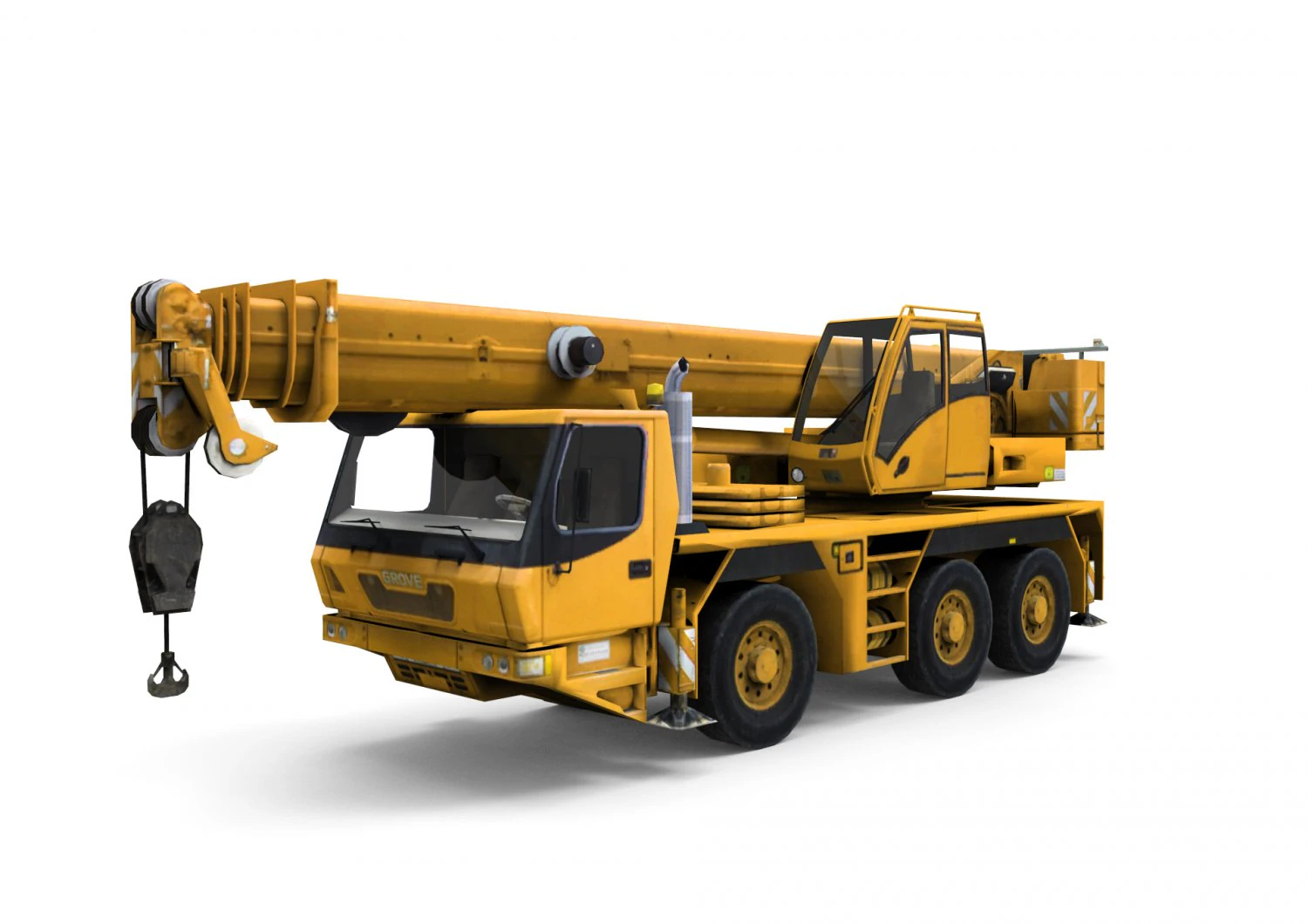 Mobile auto crane 3D Model .c4d .max .obj .3ds .fbx .stl .blend 