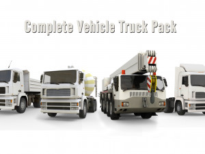 Complete Vehicle Truck Pack 3D Model