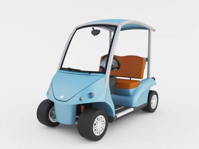 Golf Cart v2 3D-Modell .c4d .max .obj .3ds .fbx .stl .blend 