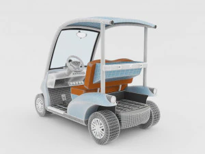 Golf Cart v2 3D Model