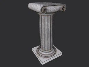 골동품 기둥 3D 모델