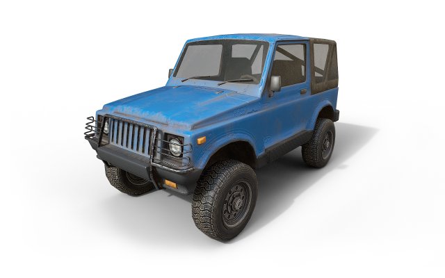 Compact SUV 3D Model .c4d .max .obj .3ds .fbx .stl .blend 