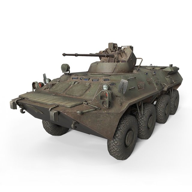 BTR-80A 3D Model .c4d .max .obj .3ds .fbx .lwo .lw .lws