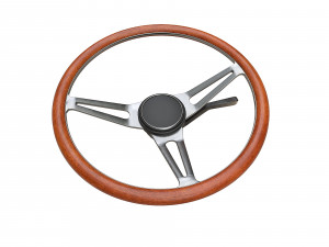 Retro Steering Wheel 3D Model