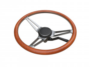 Retro Steering Wheel Model 3D