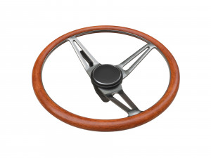 Retro Steering Wheel Model 3D