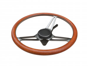 Retro Steering Wheel Model 3D