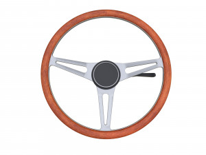 Retro Steering Wheel Model 3D