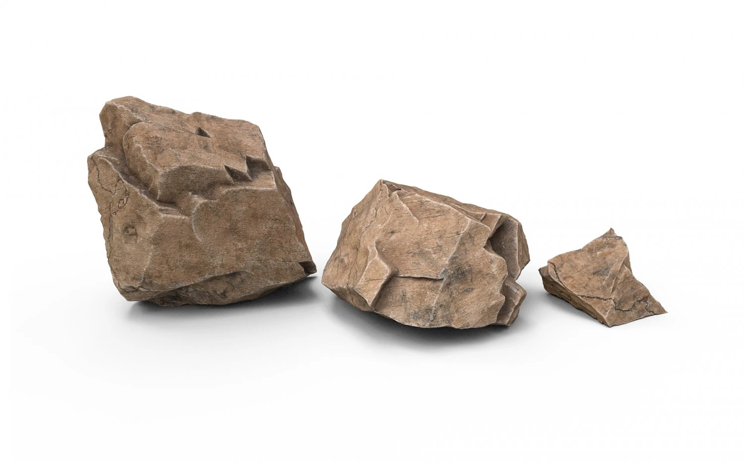 3 Stones 3D Model .c4d .max .obj .3ds .fbx .stl .blend