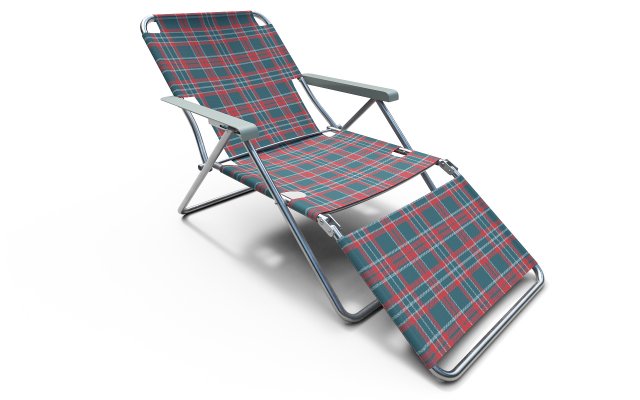 Beach lounger 3D Model .c4d .max .obj .3ds .fbx .stl .blend 