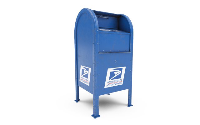 Street Mailbox 3D Модель .c4d .max .obj .3ds .fbx .stl .blend 