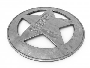Old Sheriff Badge Modello 3D