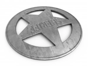 Old Sheriff Badge 3D Model