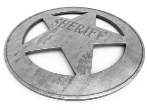 Old Sheriff Badge Modello 3D