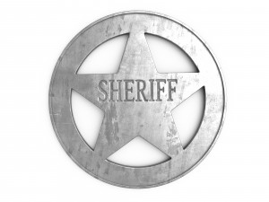Old Sheriff Badge Modello 3D