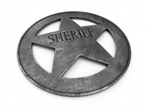 Old Sheriff Badge v2 3D मॉडल