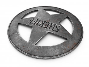 Old Sheriff Badge v2 3D Model