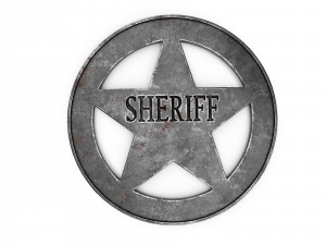 Old Sheriff Badge v2 3D Model
