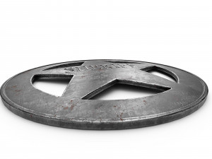 Old Sheriff Badge v2 3D Model