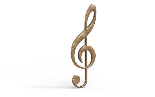 Music clef 3D 모델 .c4d .max .obj .3ds .fbx .stl .blend 