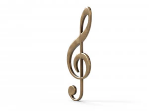 Music clef 3D Model