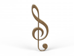 Music clef 3D 모델