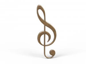 Music clef 3D Model