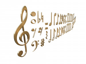 Collection of musical notes 3D-Modell