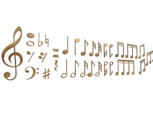 Collection of musical notes 3D Model