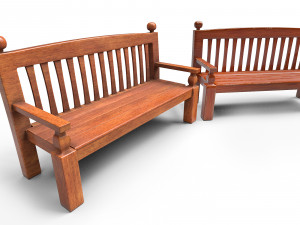 Wooden Bench 3D Модель