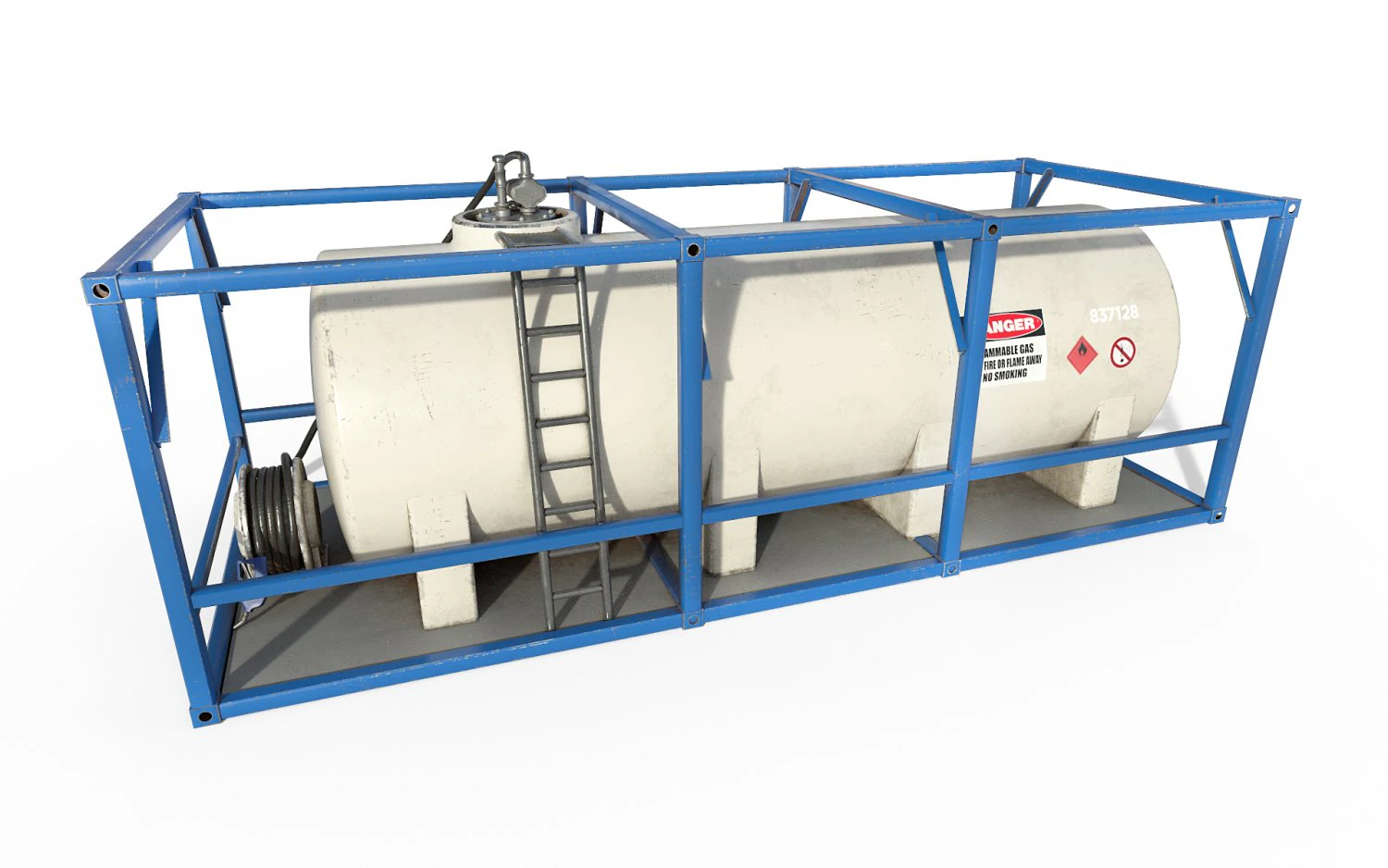 Tank Container gas 3D Model .c4d .max .obj .3ds .fbx .stl .blend 