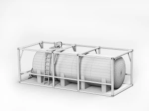 Tank Container gas 3D Model