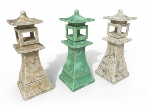 Concrete stone lantern 3D Модель