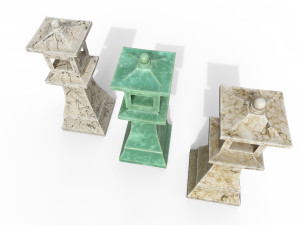 Concrete stone lantern Model 3D