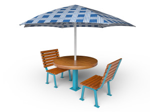Table with umbrella 3D Model