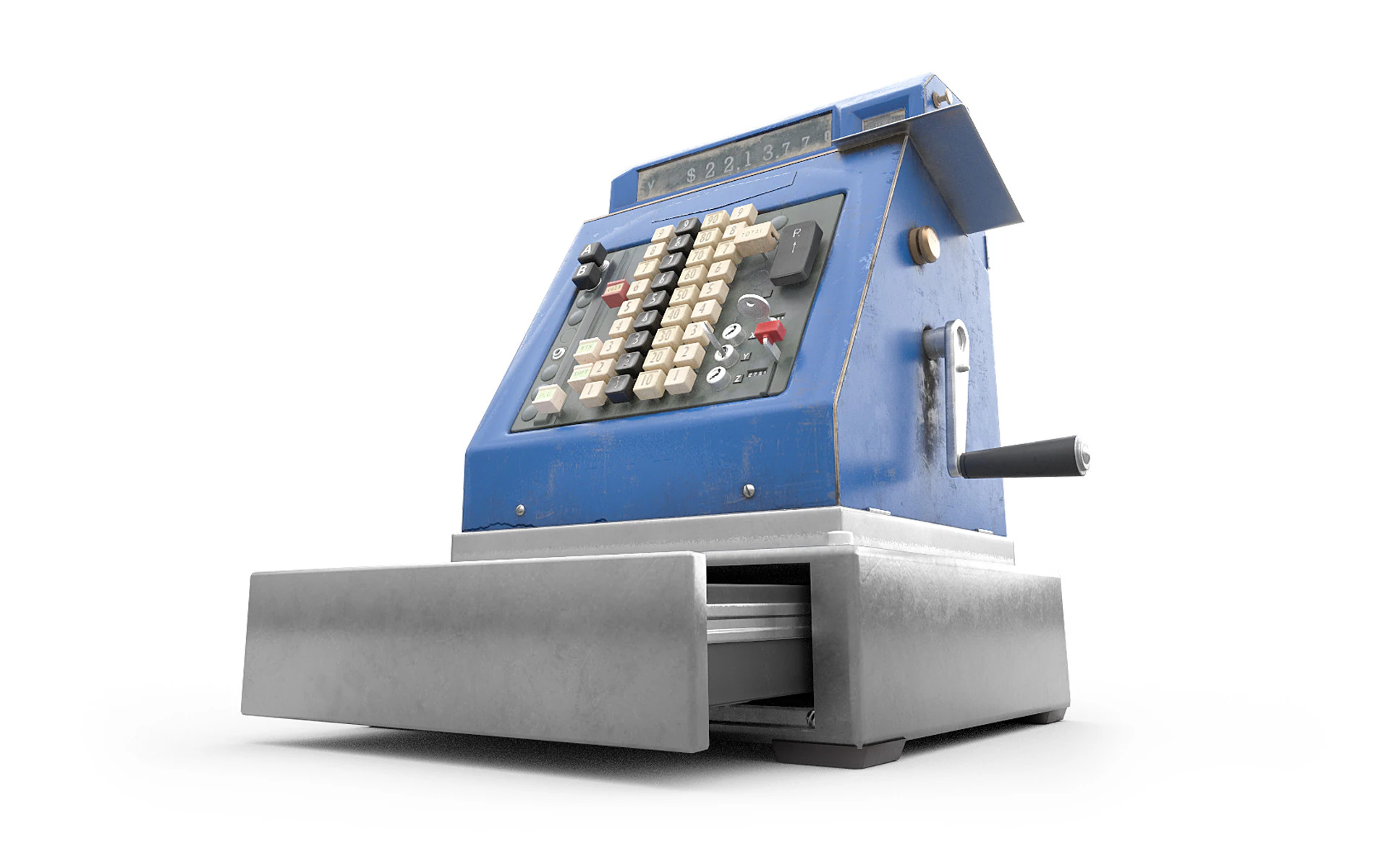 Cash register 3D Model .c4d .max .obj .3ds .fbx .stl .blend 