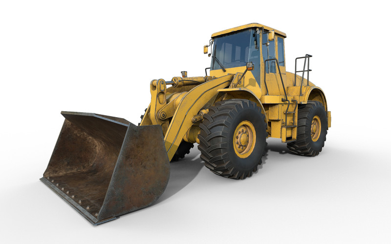 Wheel Loader 3D मॉडल .c4d .max .obj .3ds .fbx .stl .blend 