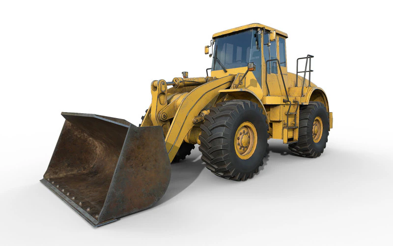 Wheel Loader 3D Model .c4d .max .obj .3ds .fbx .stl .blend