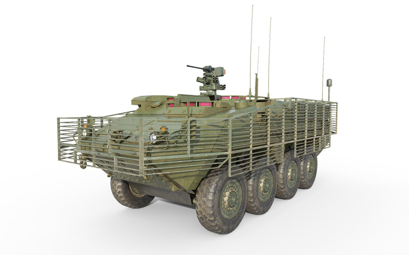 M1130 CV Stryker 3D Model .c4d .max .obj .3ds .fbx .stl .blend 