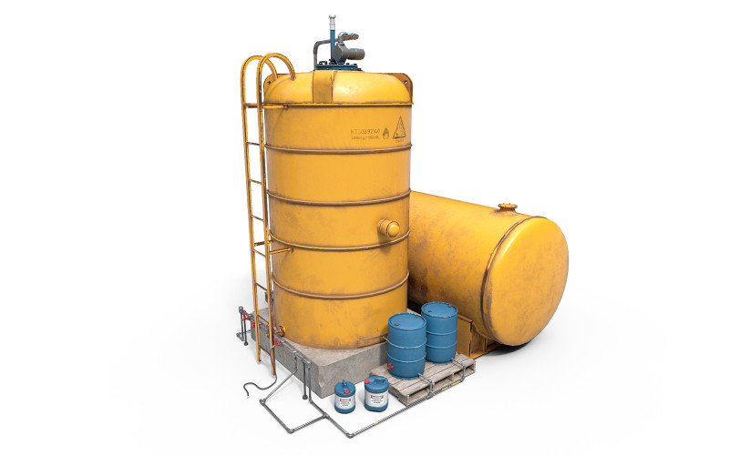 Industrial tank Modello 3D .c4d .max .obj .3ds .fbx .stl .blend