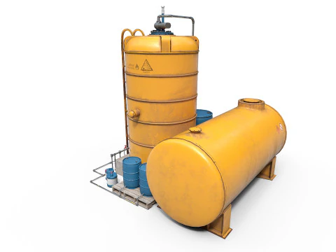 Zbiornik przemysłowy Model 3D