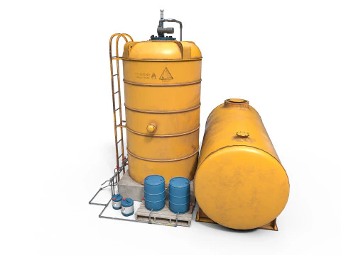 Zbiornik przemysłowy Model 3D